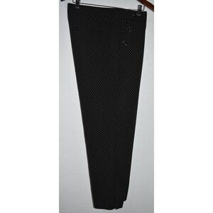 2X Pull-On Stretch Pants Straight Ankle Dotted Print Buttons 2x Jules & Leopold